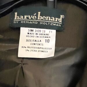 HarveBernard size 10 double breasted jacket/skirt suite olive green